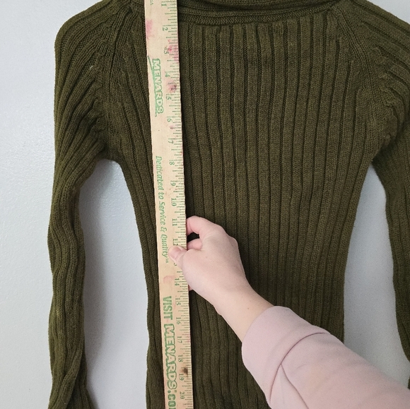 Vintage Y2K Energie Sweater Women’s Size Medium Green Long Sleeve Top - Picture 10 of 10